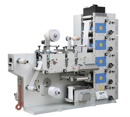 Automatische kleinschalige flexografische UV-inktetiketdrukmachine