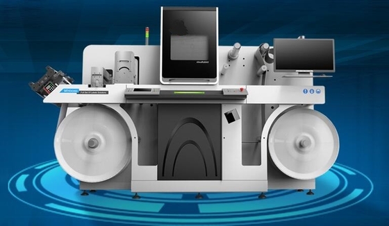 Digitaal labelverbetering folie stempelen en vernis afwerking machine