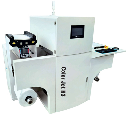 Roll to Roll Feeding CMYK Digital Inkjet Label Printing Machine voor gemakkelijke bediening