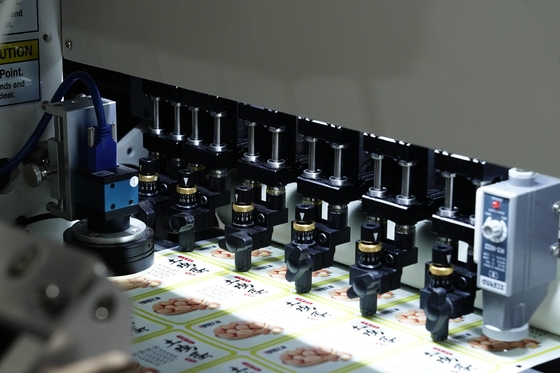 Een station zes koppen VD3350 Digitaal automatisch voedingslabel die snijmachine