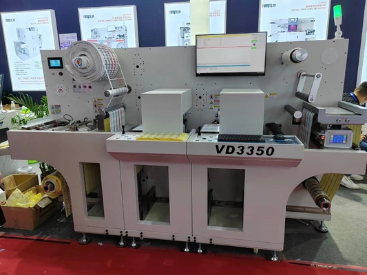 Roll-to-roll digitale etiketten snijmachine met lamineeroptie 27 M/min.
