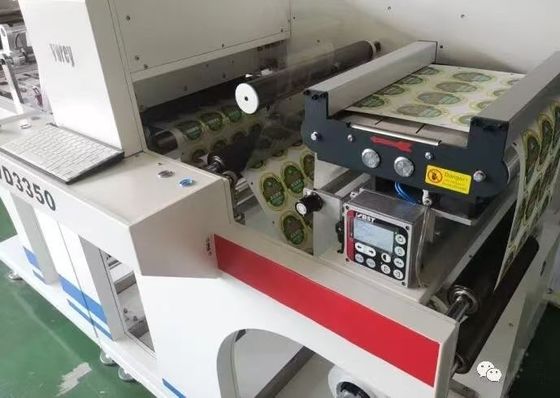 Digitale roll to sheet laser die cutter met maximaal 27m/min snij snelheid en maximaal 330mm labelbreedte