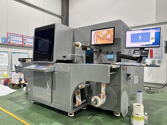 Label Digitale Verfraaiingsmachine met max. 60 m/min. Snelheid 360*360 dpi Resolutie en 10-150 micro Lacklaagdikte