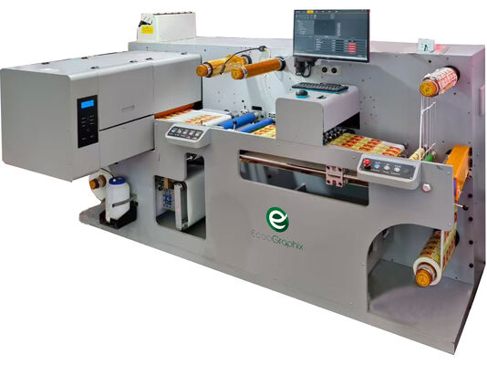 Digitale etikettenprinter met snij- en lamineerfunctie