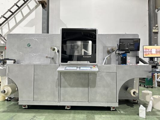 Inkjet digitale printer met UV-lak foliedruk Maximale afdruksnelheid 50 m/min voor etiketversiering