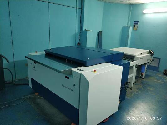 256 kanalen Computer naar offsetdruk Thermische plaat CTP-machine 55 platen per uur en automatische plaatlading Vierkante stippen