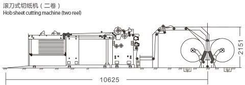0.8Mpa 350M/die Min Cross Paper Cutting Machine 1500mm stapelen