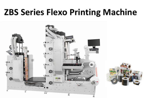 6 het Document van kleurenflexo het Etiketprinter Machine 60m/Min van de Kopsticker