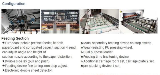 1080mm Automatische Flatbed Matrijzensnijmachine met het Ontdoen van 7000sheets/H