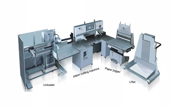 Mechanische Guillotinedocument Snijmachine met Lader Jogger
